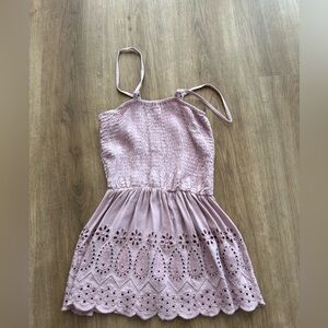 Pink summer top with flow bottom